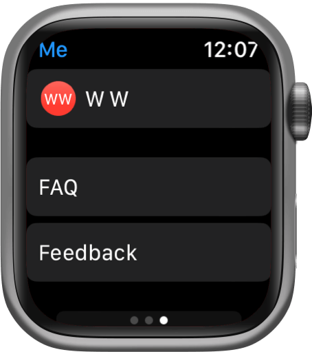 Telegram profile on Apple Watch